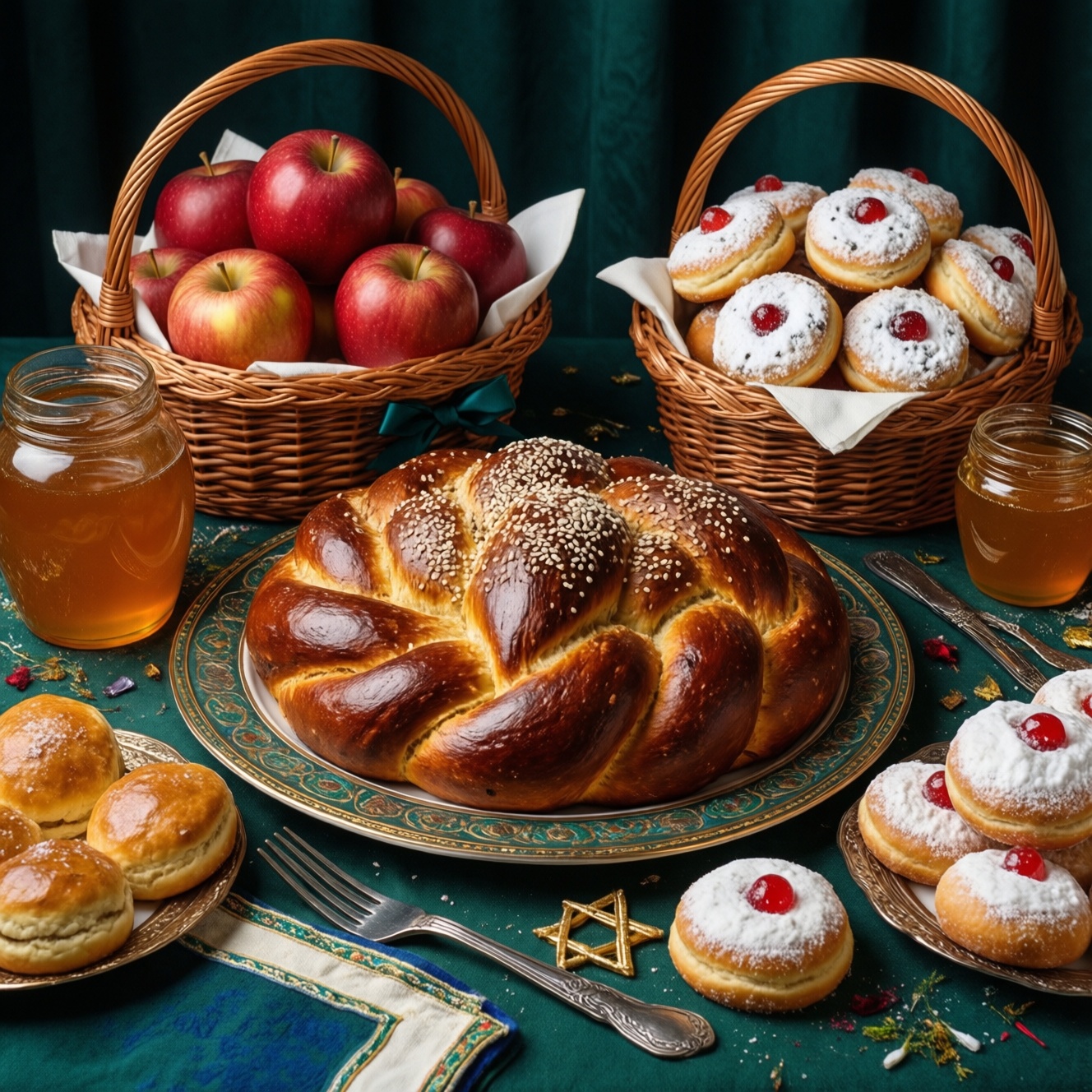 Еврейские праздники и еда в Москве: что едят на Рош ха-Шана, Хануку и Пурим